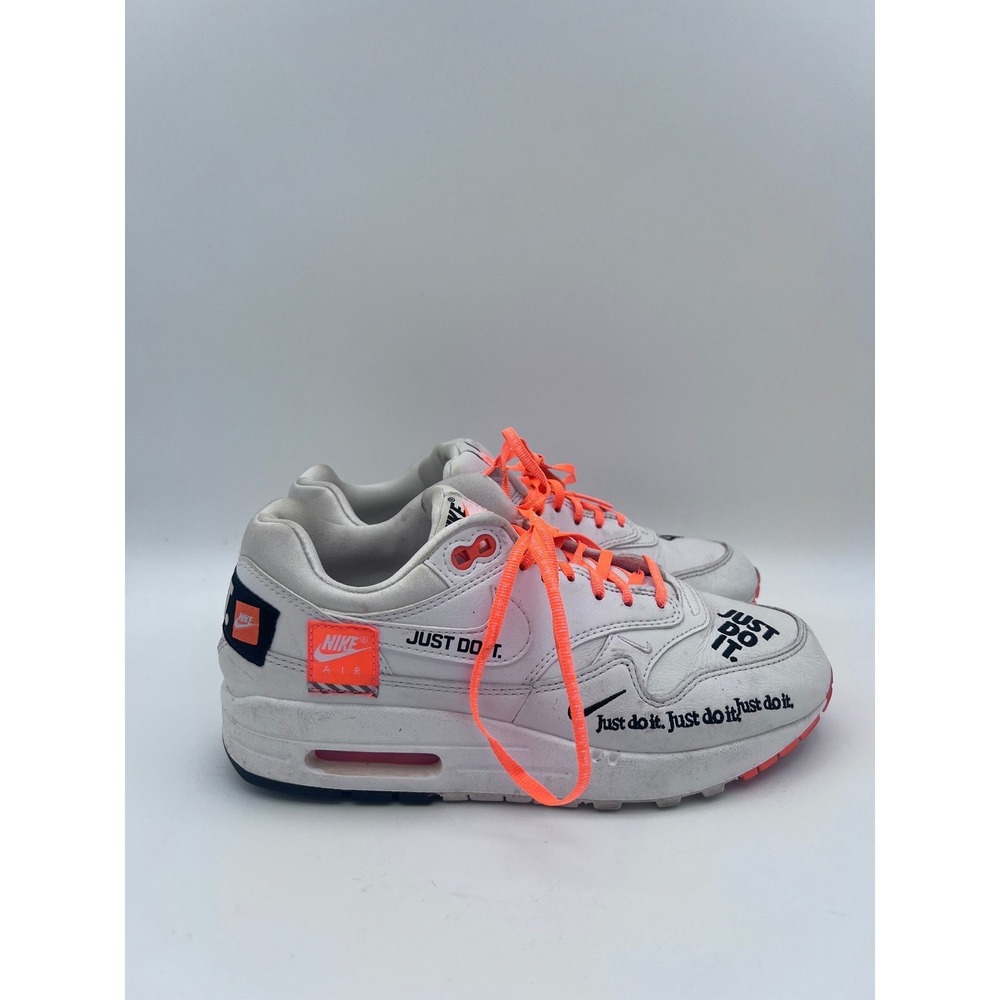 Nike Air Max 1 Just Do It White Orange Womens Sneakers‎ 917691-100 Mens 5 US 6.5